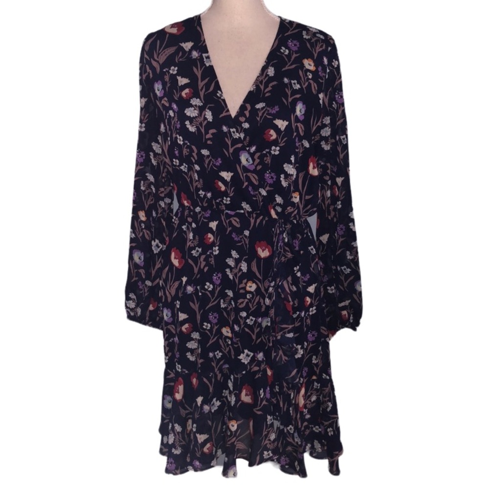 Eva Mendes NY&C floral long sleeve midi dress